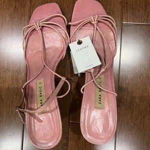 Zara pink sandals